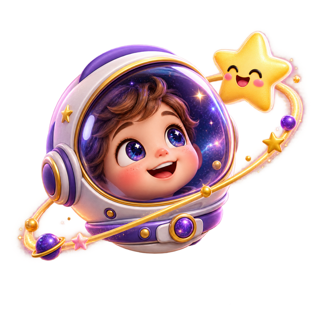 Emblema de criança astronauta