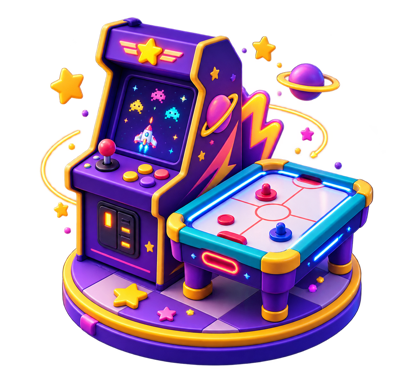 Ilustração de jogos e arcade